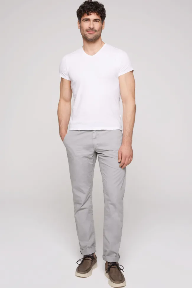 Herren CAMP DAVID & SOCCX Chinohose Stone Washed
