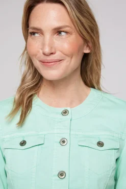 Damen CAMP DAVID & SOCCX Coloured Jeansjacke JE:SSY minty leaf washed