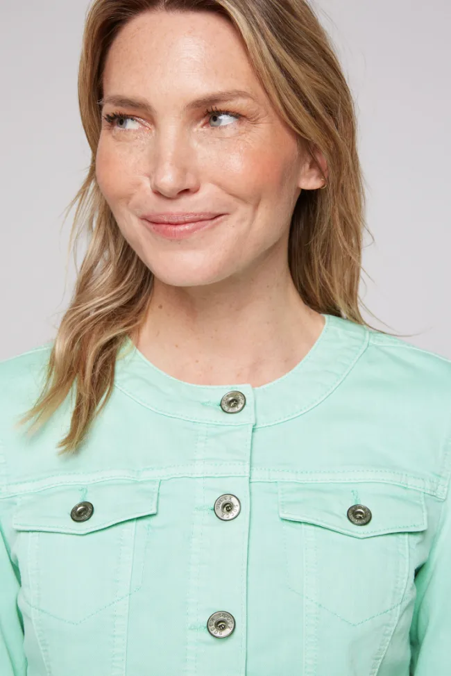 Damen CAMP DAVID & SOCCX Coloured Jeansjacke JE:SSY minty leaf washed