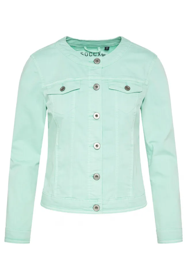 Damen CAMP DAVID & SOCCX Coloured Jeansjacke JE:SSY minty leaf washed