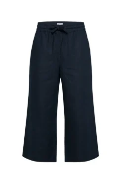 Damen CAMP DAVID & SOCCX Culotte aus Leinen mit Elastikbund blue navy