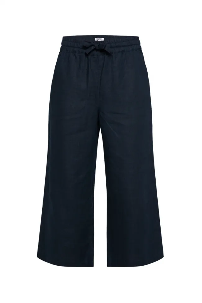 Damen CAMP DAVID & SOCCX Culotte aus Leinen mit Elastikbund blue navy