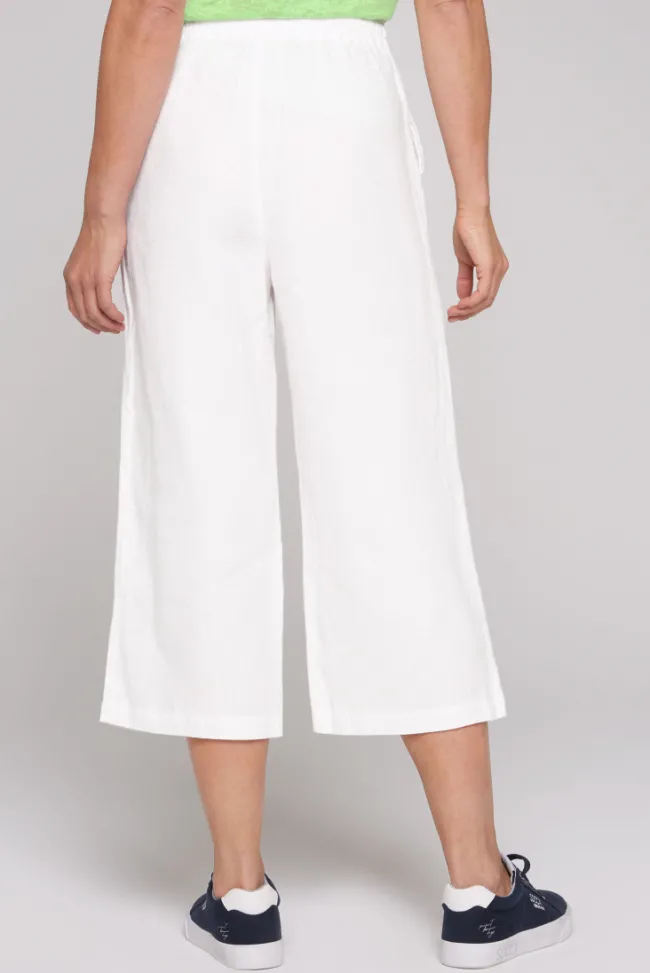 Damen CAMP DAVID & SOCCX Culotte aus Leinen mit Elastikbund