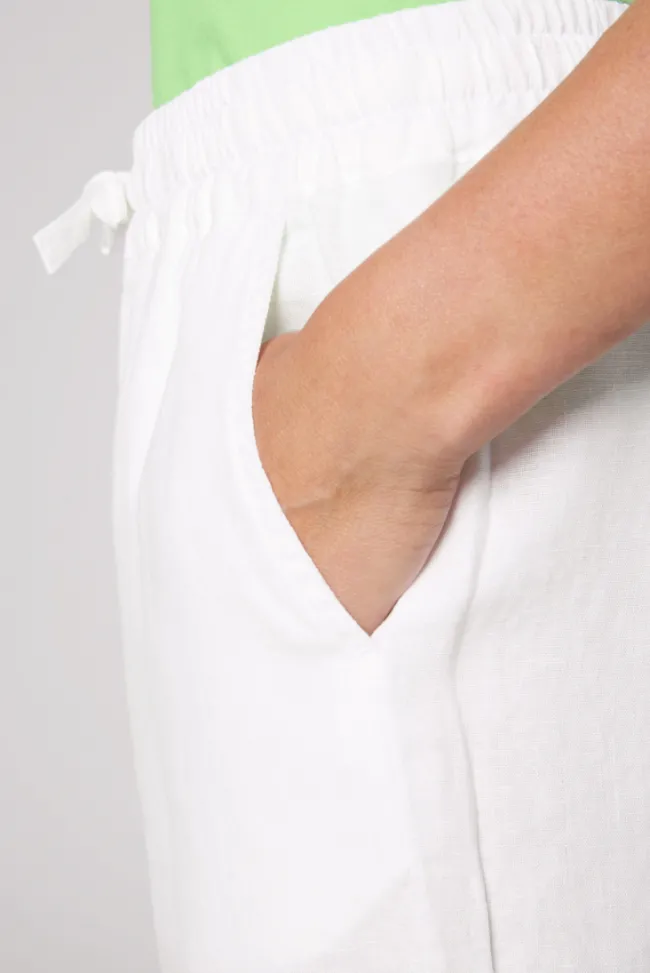 Damen CAMP DAVID & SOCCX Culotte aus Leinen mit Elastikbund