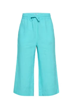 Damen CAMP DAVID & SOCCX Culotte aus Leinen mit Elastikbund lagoon blue