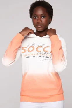 Damen CAMP DAVID & SOCCX Dip Dye Hoodie mit Logo Print