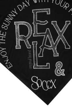 Damen CAMP DAVID & SOCCX Dreieckstuch im Materialmix mit Artwork
