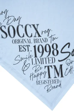 Damen CAMP DAVID & SOCCX Dreieckstuch im Materialmix mit Artwork cool blue