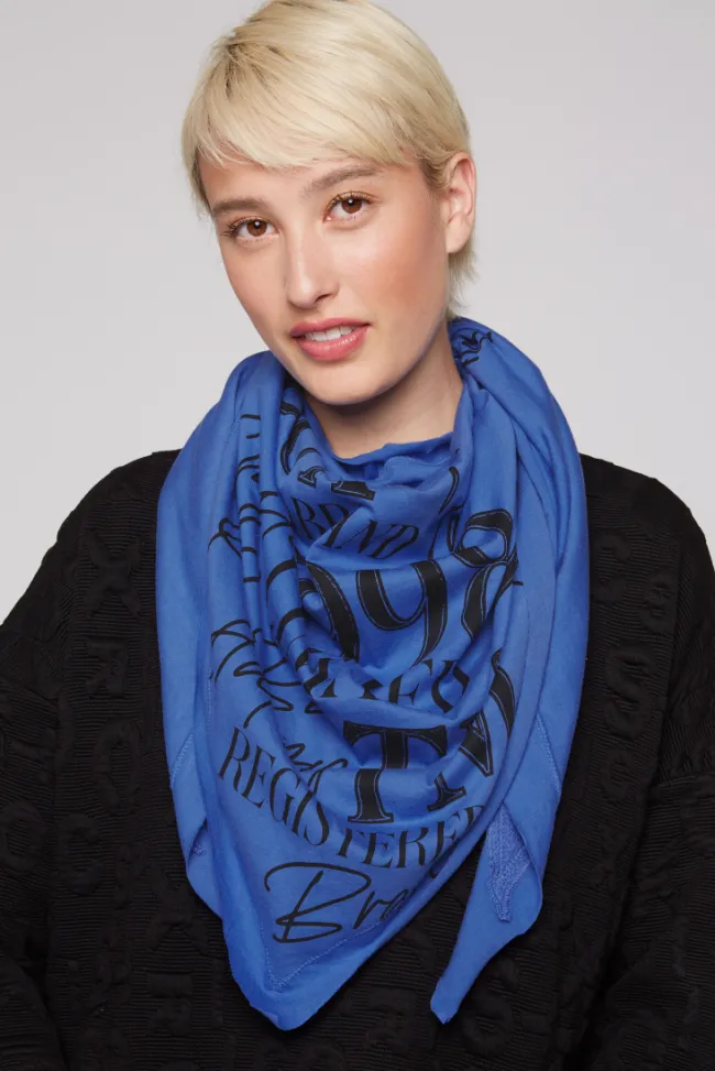 Damen CAMP DAVID & SOCCX Dreieckstuch im Materialmix mit Artwork