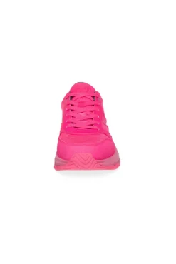 Damen CAMP DAVID & SOCCX Fashion Sneaker im tonigen Materialmix neon pink