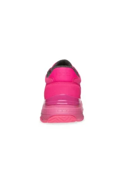 Damen CAMP DAVID & SOCCX Fashion Sneaker im tonigen Materialmix neon pink
