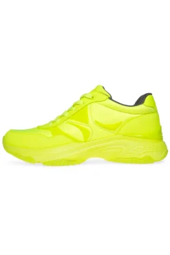 Damen CAMP DAVID & SOCCX Fashion Sneaker im tonigen Materialmix neon lime