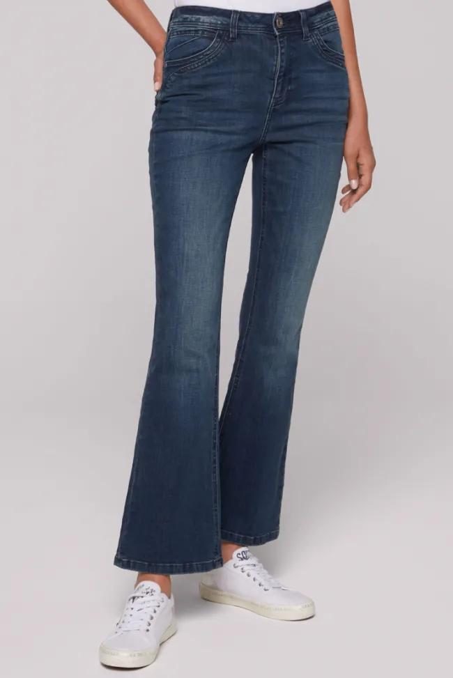 Damen CAMP DAVID & SOCCX Flared Jeans PA:LA Regular Fit deep sea