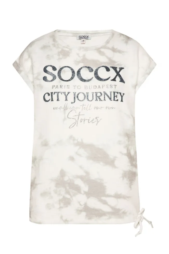 Damen CAMP DAVID & SOCCX Flauschstrick-Shirt mit Glitter Logo