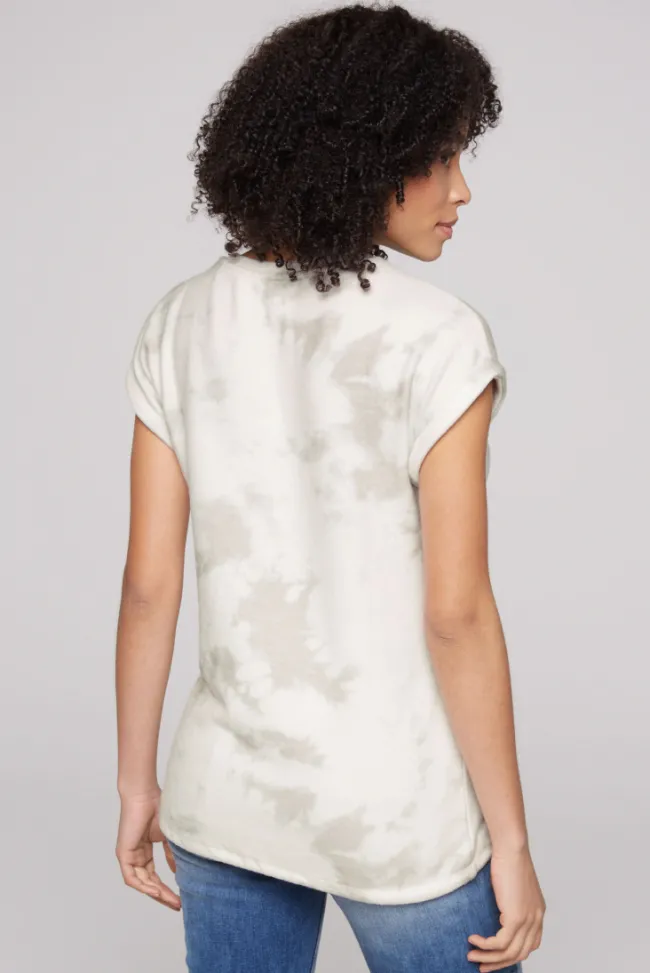 Damen CAMP DAVID & SOCCX Flauschstrick-Shirt mit Glitter Logo