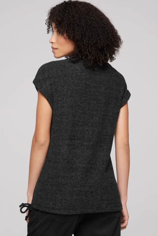 Damen CAMP DAVID & SOCCX Flauschstrick-Shirt mit Glitter Logo