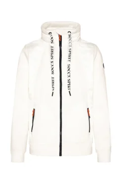 Damen CAMP DAVID & SOCCX Fleecejacke mit tonigen Stepp-Details