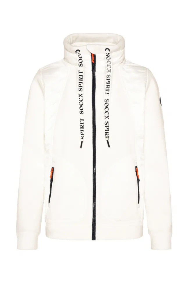 Damen CAMP DAVID & SOCCX Fleecejacke mit tonigen Stepp-Details