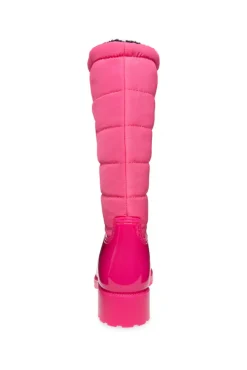 Damen CAMP DAVID & SOCCX Gefütteter Gummistiefel mit Steppschaft neon pink