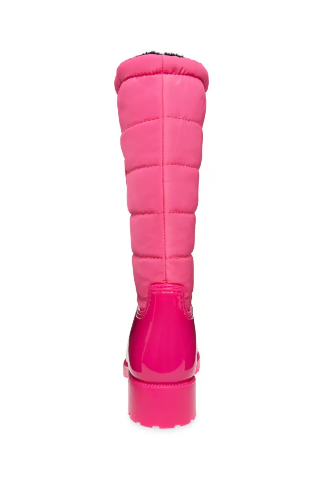 Damen CAMP DAVID & SOCCX Gefütteter Gummistiefel mit Steppschaft neon pink