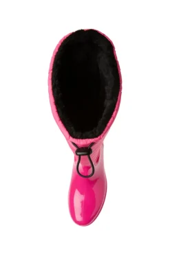 Damen CAMP DAVID & SOCCX Gefütteter Gummistiefel mit Steppschaft neon pink