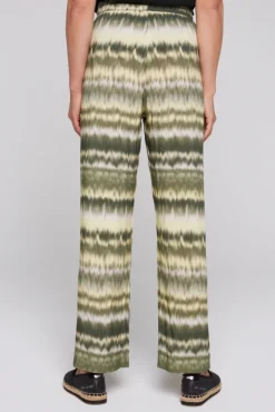 Damen CAMP DAVID & SOCCX Gemusterte Palazzo-Hose mit Elastikbund desert olive | XXL