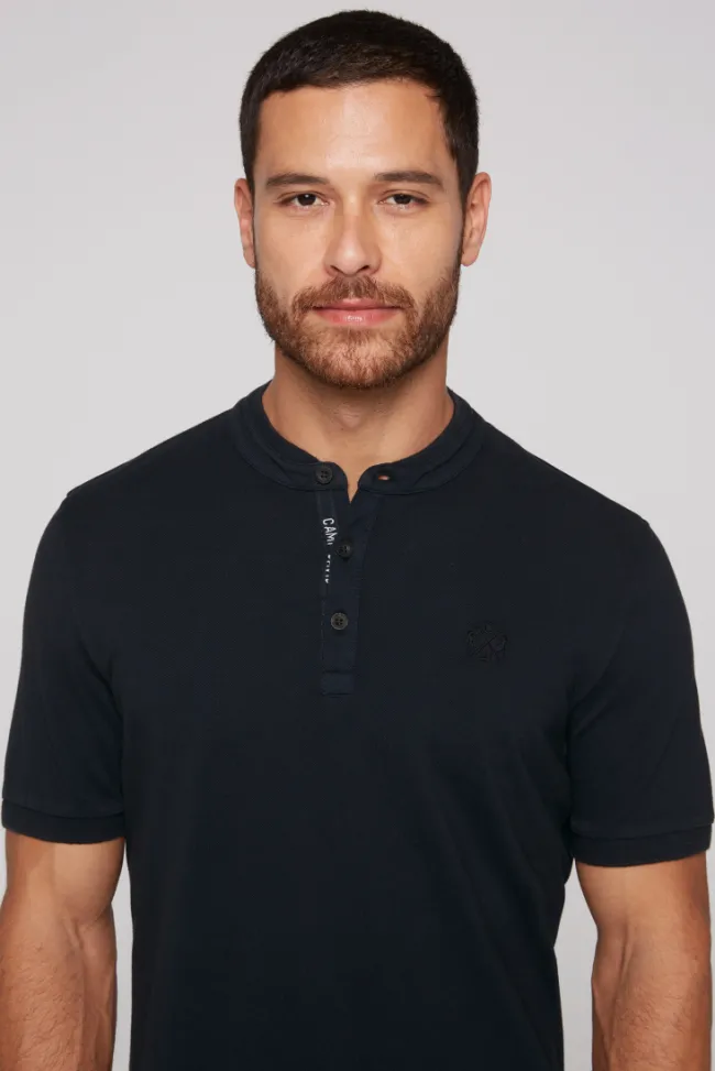 Herren CAMP DAVID & SOCCX Henley-Shirt im Polo-Stil blue navy