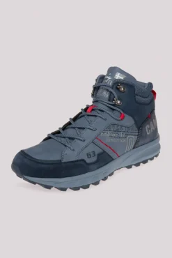 Herren CAMP DAVID & SOCCX High Top Hiking Sneaker mit Logo Artworks nordic blue