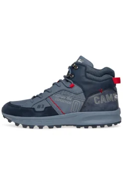 Herren CAMP DAVID & SOCCX High Top Hiking Sneaker mit Logo Artworks nordic blue