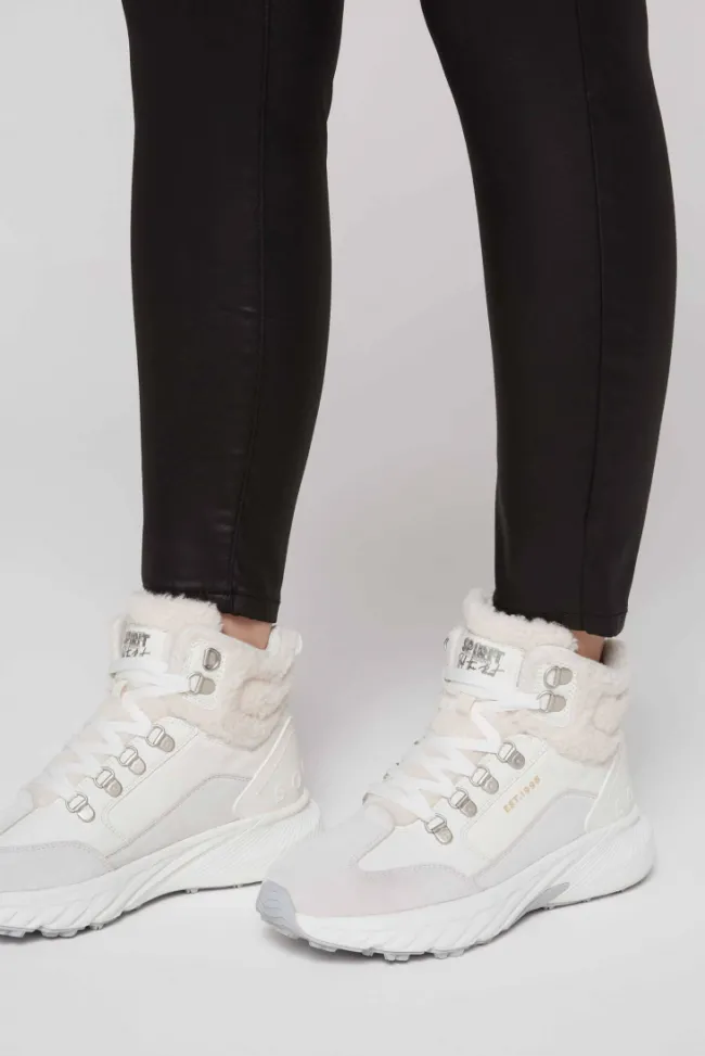 Damen CAMP DAVID & SOCCX High Top Sneaker mit Kunstfell-Details