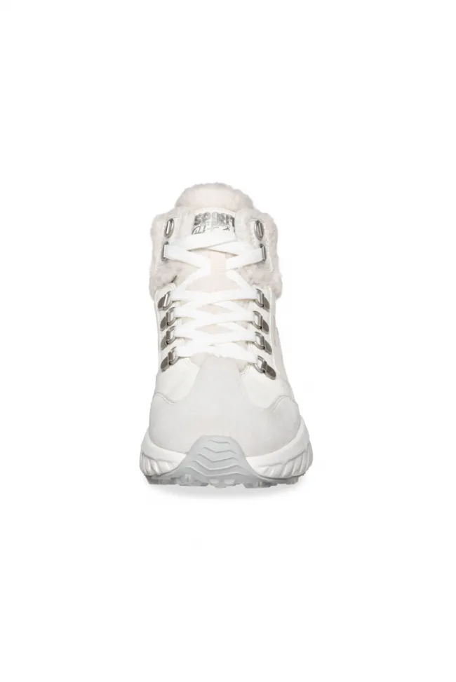 Damen CAMP DAVID & SOCCX High Top Sneaker mit Kunstfell-Details
