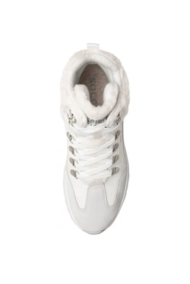 Damen CAMP DAVID & SOCCX High Top Sneaker mit Kunstfell-Details