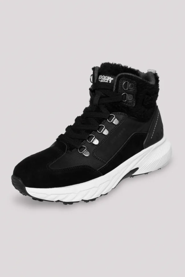 Damen CAMP DAVID & SOCCX High Top Sneaker mit Kunstfell-Details