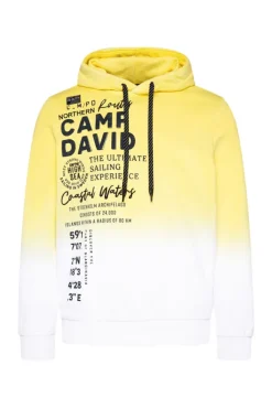 Herren CAMP DAVID & SOCCX Hoodie Dip Dye mit Artworks light lime