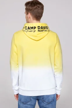 Herren CAMP DAVID & SOCCX Hoodie Dip Dye mit Artworks light lime