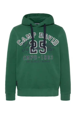 Herren CAMP DAVID & SOCCX Hoodie mit Artwork im Retro-Style raw green