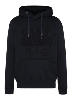 Herren CAMP DAVID & SOCCX Hoodie mit tonigem Logo Artwork blue navy
