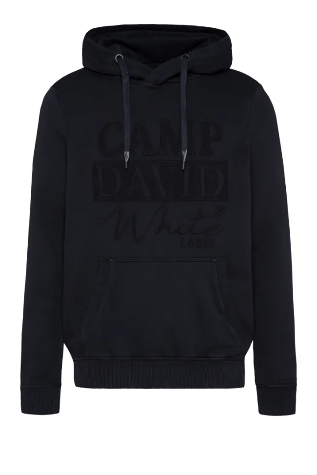 Herren CAMP DAVID & SOCCX Hoodie mit tonigem Logo Artwork blue navy