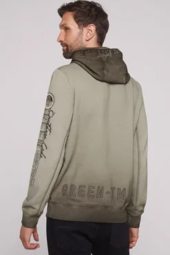 Herren CAMP DAVID & SOCCX Hoodie Oil Dyed mit Artworks fossil brown