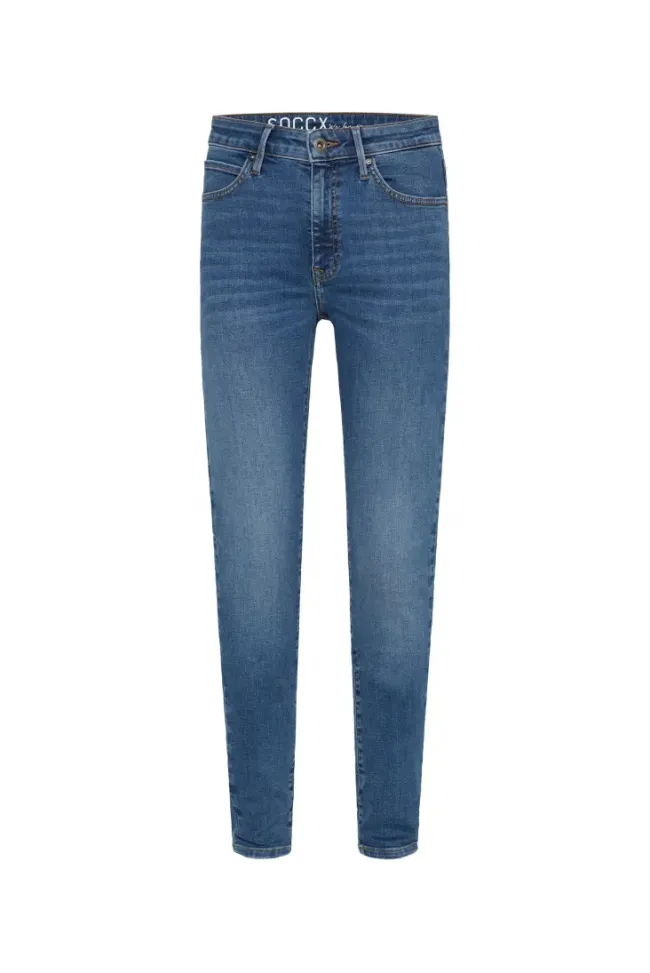 Damen CAMP DAVID & SOCCX Jeans AL:ICE Slim Fit mid blue