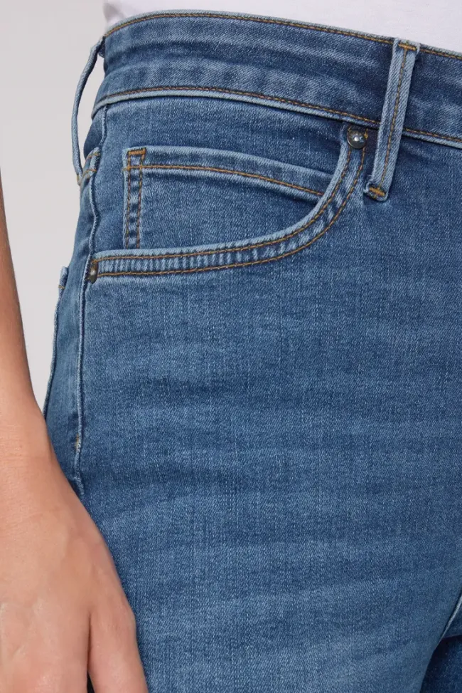 Damen CAMP DAVID & SOCCX Jeans AL:ICE Slim Fit mid blue