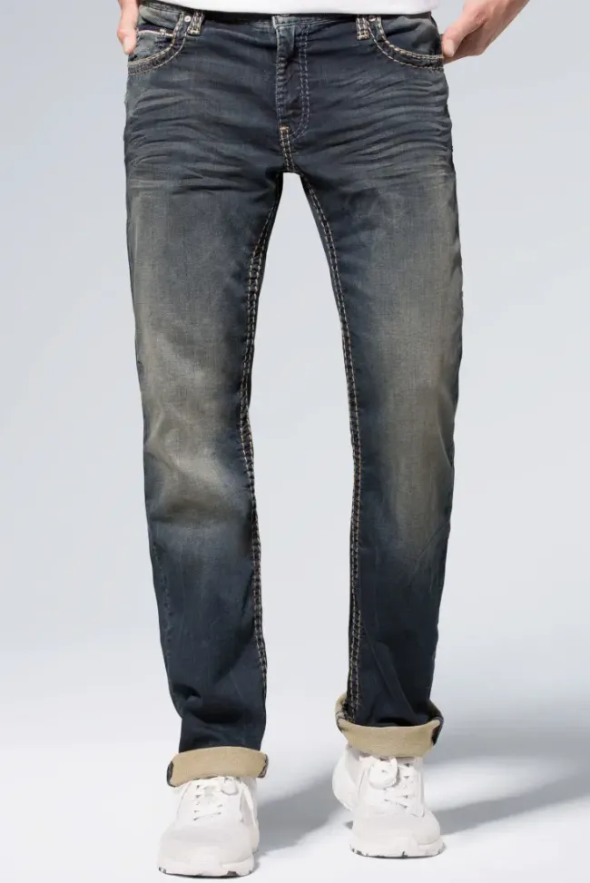 Herren CAMP DAVID & SOCCX Jeans CO:NO Comfort Fit blue black jogg
