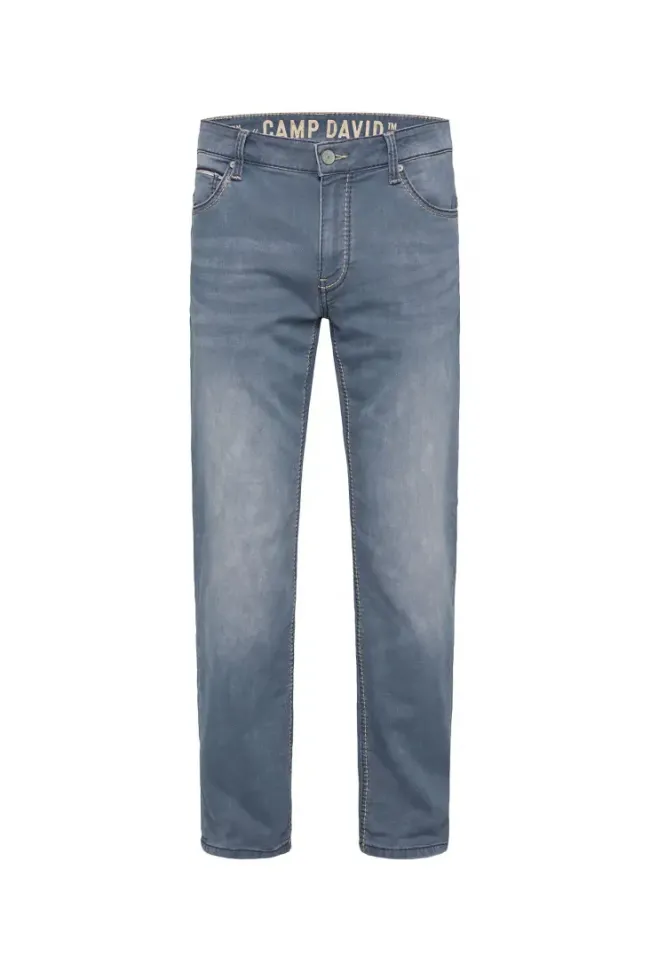 Herren CAMP DAVID & SOCCX Jeans CO:NO Comfort Fit grey blue used jogg