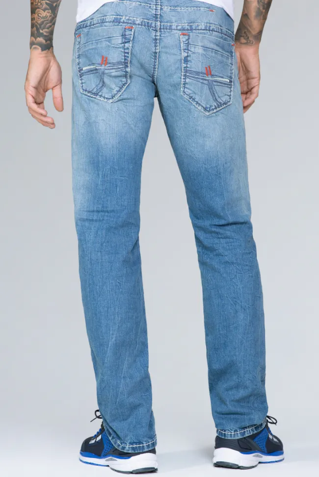 Herren CAMP DAVID & SOCCX Jeans CO:NO Comfort Fit light stone used