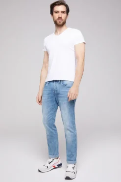 Herren CAMP DAVID & SOCCX Jeans DA:VD Regular Fit blue washed