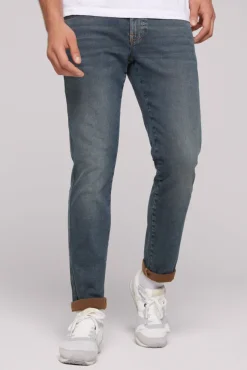 Herren CAMP DAVID & SOCCX Jeans DA:VD Regular Fit blue brown