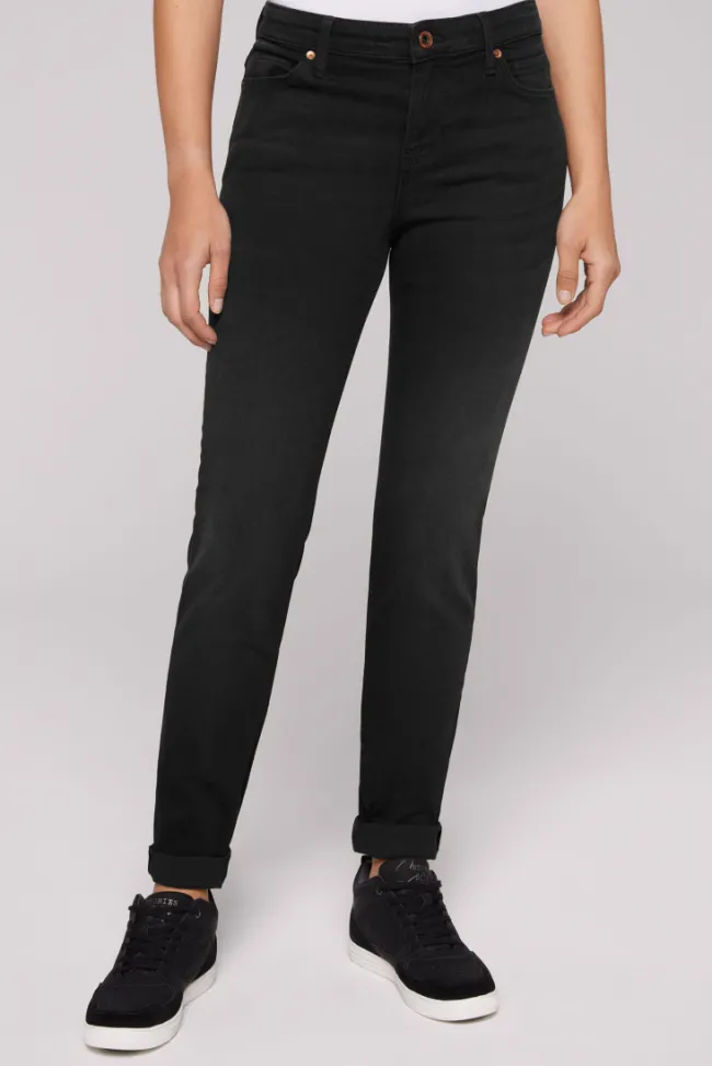 Damen CAMP DAVID & SOCCX Jeans HE:DI Slim Fit black used