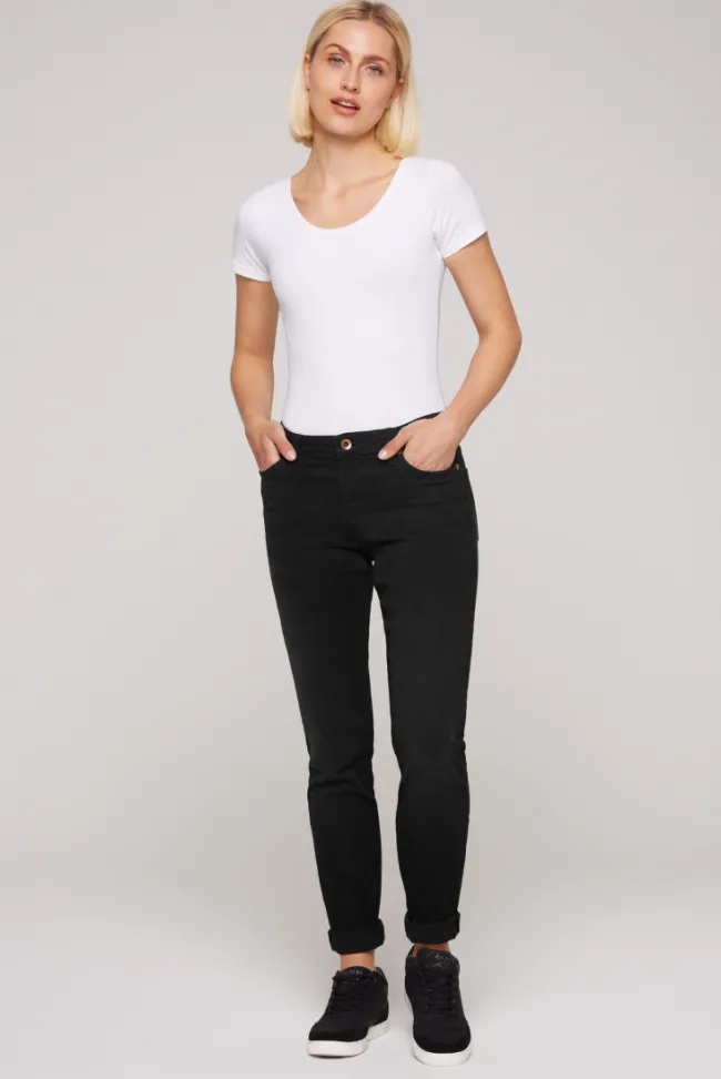 Damen CAMP DAVID & SOCCX Jeans HE:DI Slim Fit black used