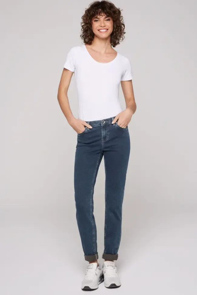 Damen CAMP DAVID & SOCCX Jeans HE:DI Slim Fit blue black jogg