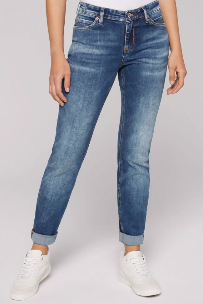 Damen CAMP DAVID & SOCCX Jeans HE:DI Slim Fit blue used